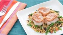 Seared Pork Medallions with Rhubarb Chutney & Sautéed Freekah Seared Pork Medallions with Rhubarb Chutney & Sautéed Freekah