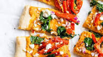 Roasted Red Pepper Hummus Flatbread Roasted Red Pepper Hummus Flatbread