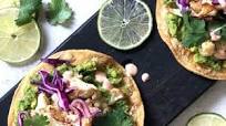 Cauliflower Tostadas with Smashed Avocado and Chipotle Drizzle Cauliflower Tostadas with Smashed Avocado and Chipotle Drizzle