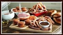 Spanish Breakfast - Churros, Magdalena, Tostadas with Tomato Compote Spanish Breakfast - Churros, Magdalena, Tostadas with Tomato Compote