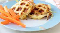 Grilled Cheese Waffle Sandwiches w/ Apple Confetti Grilled Cheese Waffle Sandwiches w/ Apple Confetti