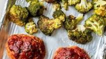 Sheet Pan Turkey Meatloaf and Broccoli Sheet Pan Turkey Meatloaf and Broccoli