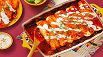 Black Bean Enchiladas Rojas with Lime Crema Black Bean Enchiladas Rojas with Lime Crema