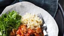 Creamy slow-cooked pork with capsicum Creamy slow-cooked pork with capsicum