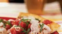 Garden Tomato and Basil Pesto Pizza Garden Tomato and Basil Pesto Pizza