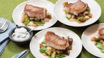 Pork Chops & Spring Vegetable Hash with Homemade Ranch Dressing Pork Chops & Spring Vegetable Hash with Homemade Ranch Dressing