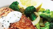 Salmon & Broccoli with Tangy Lemon Herb Sauce Salmon & Broccoli with Tangy Lemon Herb Sauce