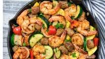 Garlic Shrimp and Sausage Skillet Garlic Shrimp and Sausage Skillet