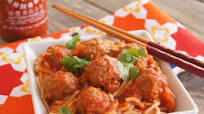 Spicy Sriracha Spaghetti and Meatballs Spicy Sriracha Spaghetti and Meatballs