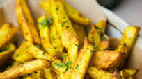 Easy Air Fryer Masala Fries Easy Air Fryer Masala Fries