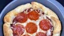 Air Fryer Deep Dish Pepperoni Pizza Air Fryer Deep Dish Pepperoni Pizza