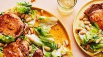 Hot Honey Pork Chops with Escarole and White Beans Hot Honey Pork Chops with Escarole and White Beans