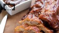 Costillas de cerdo al horno con salsa barbacoa Costillas de cerdo al horno con salsa barbacoa