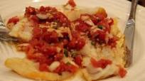 Sauté fish topped with Bruschetta Sauté fish topped with Bruschetta