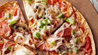 Thin Crust Pepperoni and Vegetable Pizza Thin Crust Pepperoni and Vegetable Pizza