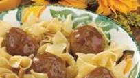 Tangy Meatballs Over Noodles Tangy Meatballs Over Noodles