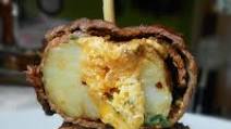 Cheese stuffed steak & potato rollups Cheese stuffed steak & potato rollups