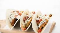Chile Relleno and Sweet Corn Fritter Tacos with lime crema and queso fresco Chile Relleno and Sweet Corn Fritter Tacos with lime crema and queso fresco