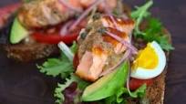 Open Face Salmon Sandwich with Sweet Mustard Sauce Recipe Open Face Salmon Sandwich with Sweet Mustard Sauce Recipe