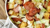 {20 Minute} Kielbasa Cabbage Potato Skillet {20 Minute} Kielbasa Cabbage Potato Skillet