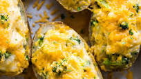 Cheddar and Broccoli Twice Baked Potatoes Recipe Cheddar and Broccoli Twice Baked Potatoes Recipe