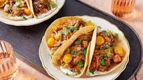 Chicken Tinga Tacos with Lime Sour Cream & Cotija Cheese Chicken Tinga Tacos with Lime Sour Cream & Cotija Cheese