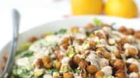 Roasted Chickpea Salad with Hummus Dressing Roasted Chickpea Salad with Hummus Dressing