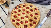 Mediterranean focaccia with cherry tomatoes Mediterranean focaccia with cherry tomatoes