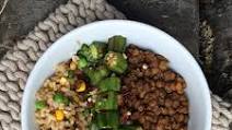Lentils, Brown Rice and Okra Lentils, Brown Rice and Okra