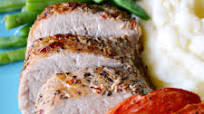 Smithfield Marinated Roasted Garlic and Cracked Black Pepper Fresh Pork Tenderloin with Roma Tomatoes Smithfield Marinated Roasted Garlic and Cracked Black Pepper Fresh Pork Tenderloin with Roma Tomatoes