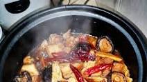 Braised Pork Belly with dried mushrooms and dried tofu skin Braised Pork Belly with dried mushrooms and dried tofu skin