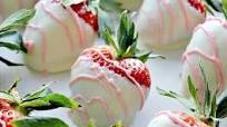 White chocolate-dipped strawberries White chocolate-dipped strawberries