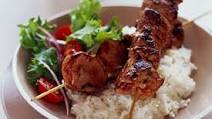 Barbecued pork skewers Barbecued pork skewers