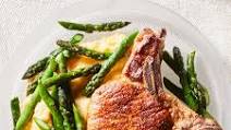 Cajun Skillet Pork Chops with Asparagus & Cheesy Polenta Cajun Skillet Pork Chops with Asparagus & Cheesy Polenta