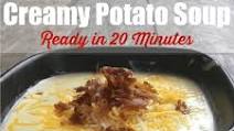 Creamy Potato Soup Made in 20 minutes Creamy Potato Soup Made in 20 minutes