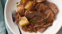 Slow-Cooker Beef Roast with Onions and Potatoes Slow-Cooker Beef Roast with Onions and Potatoes