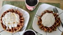 Oatmeal Waffles with Cinnamon Maple Greek Yogurt Oatmeal Waffles with Cinnamon Maple Greek Yogurt