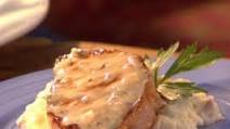 Pork Chops in Creamy Champagne Sauce with Rustic Garlic Mashed Potatoes Pork Chops in Creamy Champagne Sauce with Rustic Garlic Mashed Potatoes