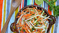 Jicama and Cucumber Slaw with Sweet and Spicy Dressing Jicama and Cucumber Slaw with Sweet and Spicy Dressing