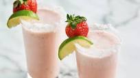 Strawberry-Coconut Frozen Margaritas Strawberry-Coconut Frozen Margaritas