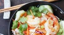 Skillet Rice Noodle Bowl with Shrimp and Vegetables Recipe Skillet Rice Noodle Bowl with Shrimp and Vegetables Recipe