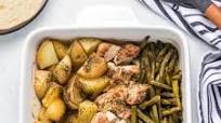 Easy One Pan Green Bean, Chicken & Potato Dinner Easy One Pan Green Bean, Chicken & Potato Dinner