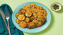 Creamy Lemon Butter Chicken with Parmesan Zucchini Rounds & Scallion Couscous Creamy Lemon Butter Chicken with Parmesan Zucchini Rounds & Scallion Couscous