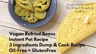3 Ingredients Refried Beans Instant Pot Recipe - Vegan & Glutenfree 3 Ingredients Refried Beans Instant Pot Recipe - Vegan & Glutenfree