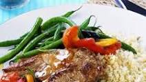 Pork steaks with peppers and olives Pork steaks with peppers and olives