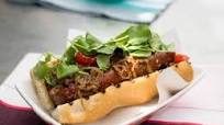 Spicy Kielbasa Dog with Stout Onions Spicy Kielbasa Dog with Stout Onions