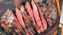 Smoked London Broil with Green Salad and Garlic Bread Recipe Smoked London Broil with Green Salad and Garlic Bread Recipe