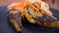 Maple-Turmeric Pork Chops with Pickled Carrots Recipe Maple-Turmeric Pork Chops with Pickled Carrots Recipe
