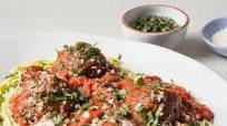 Air-Fryer Big Italian Meatballs with Zucchini Noodles Air-Fryer Big Italian Meatballs with Zucchini Noodles
