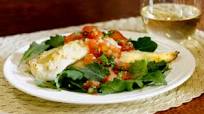 Alaska Pollock with Bruschetta Tomato Topping | Wild Alaska Seafood Alaska Pollock with Bruschetta Tomato Topping | Wild Alaska Seafood